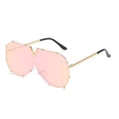 Women's Vintage Oversized 'Glam Team' Oval Sunglasses