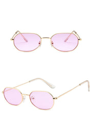 Women's Small Pink 'Flaminggo' Hexagon Sunglasses