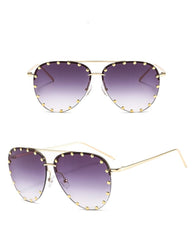 Women's Round 'Margarette' Metal Sunglasses