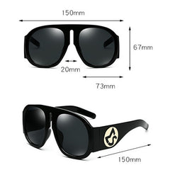 Women's Retro Oversized 'Sassy Pants' Oval Sunglasses