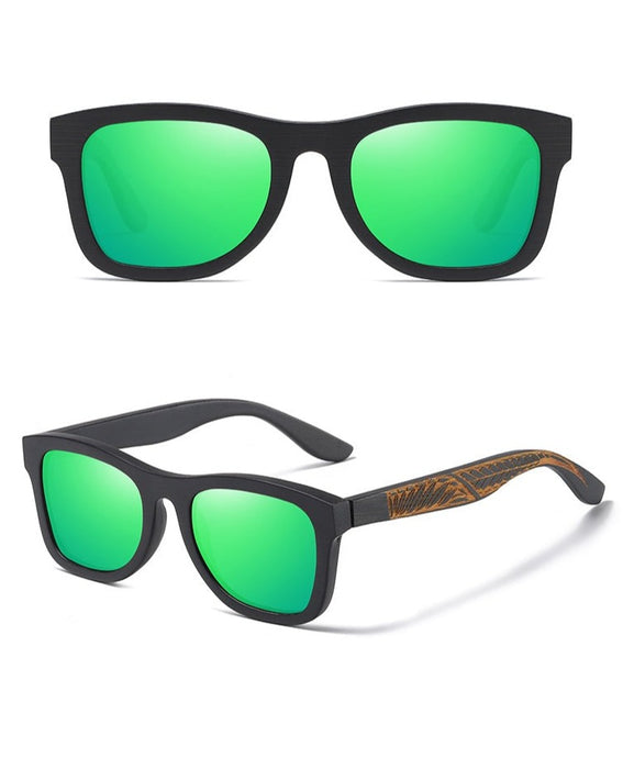 Unisex Handmade 'Black Mamba' Wooden Sunglasses