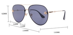 Women's Aviation 'Bluer Blue' Rimless Sunglasses