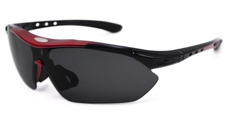 Unisex Cycling Semi Rimless 'Crucible' Plastic Sports Sunglasses