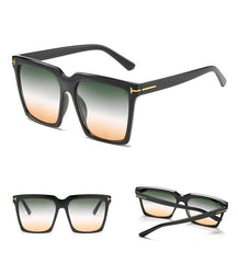 Women's Oversized Square 'Nod' Plastic Sunglasses