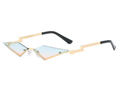 Women's Rimless Cat Eye 'Star In the Sky' Metal Sunglasses