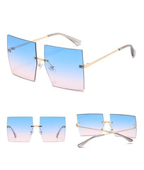 Women's Vintage Square 'Classy Ella' Metal Sunglasses