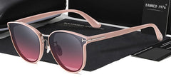 Women's Aviation Cat Eye 'Tights Eye Wear' Metal Sunglasses