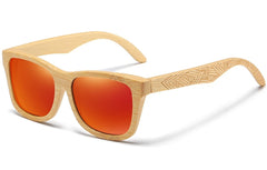 Men's Polarized Oval 'Wood 101' Wooden Sunglasses