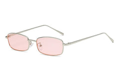 Women's Rectangle 'Yohana Sunshine' Metal Sunglasses