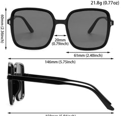 Women's Oversized Square 'Chasm ' Plastic Sunglasses