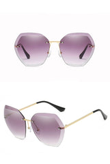 Women's Oversized Square 'The Static' Rimless Sunglasses