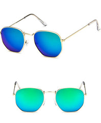 Women's Retro Square "Cool Hottie" Metal Sunglasses