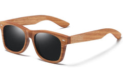 Men's Polarized Oval 'Darko' Wooden Sunglasses