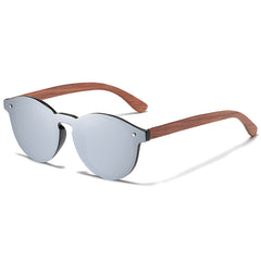 Unisex Retro Wood 'Hundred's' Sunglasses