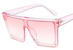 Women's  Oversized Square 'Trappy' Plastic Sunglasses