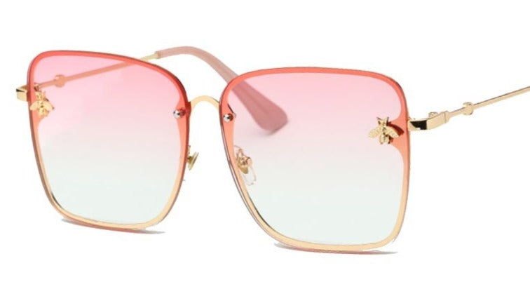 Women's Oversize 'Fair and Nice' Metal Sunglasses