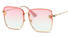 Women's Oversize 'Fair and Nice' Metal Sunglasses