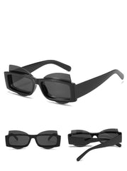 Unisex Unique Rectangular 'Sun Fun' Rimless Sunglasses