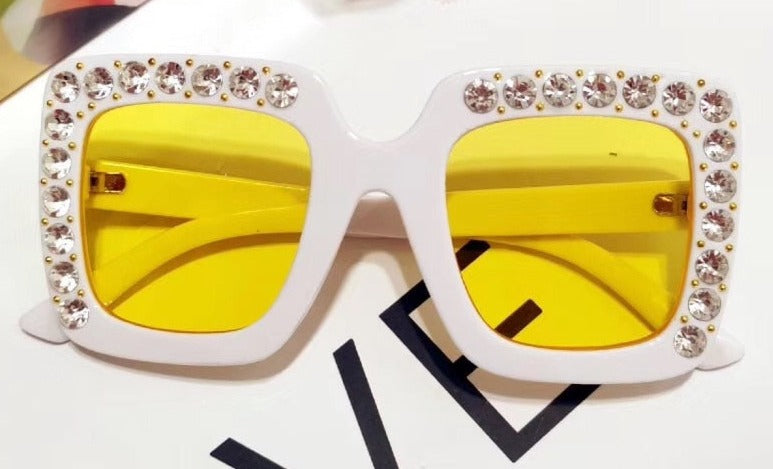 Kid's Girls Oversize 'Diamond Summer' Plastic Sunglasses