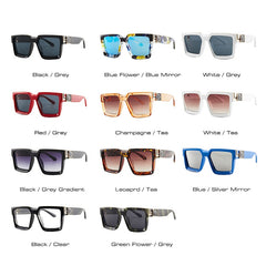 Men's Square 'Snazzy Shades' Plastic Sunglasses