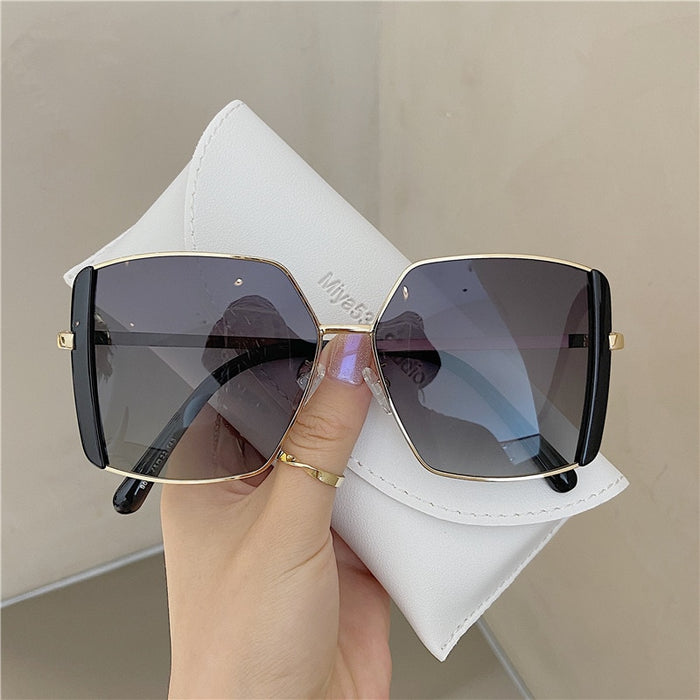 Women's Trendy Square 'Out of The Bleu' Metal Sunglasses