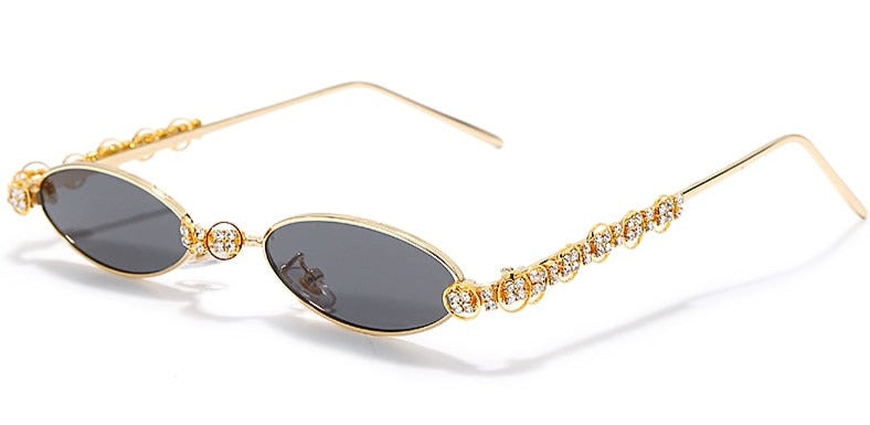Women's Small Oval 'Bruise' Metal Sunglasses