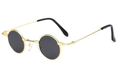 Unisex Small Round 'Montanaro' Metal Sunglasses