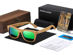 Men's Polarized Oval 'Diafa ' Wooden Sunglasses