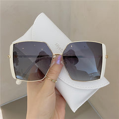 Women's Trendy Square 'Out of The Bleu' Metal Sunglasses