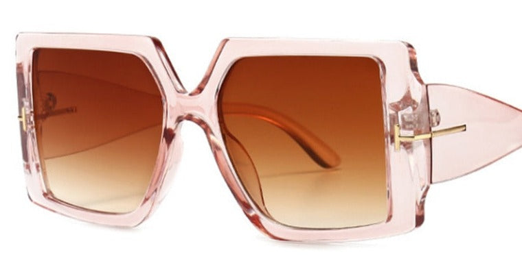 Women's Oversized Square 'Devi ' Plastic Sunglasses