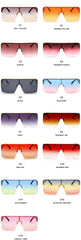 Women's Oversized Square 'Rainbow Dust' Metal Sunglasses