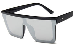 Women's  Oversized Square 'Trappy' Plastic Sunglasses