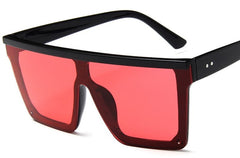 Women's  Oversized Square 'Trappy' Plastic Sunglasses