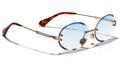 Women's Rimless Oval 'Goblin' Metal Sunglasses