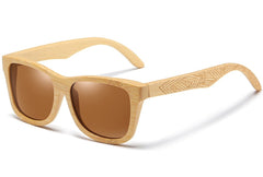 Men's Polarized Oval 'Wood 101' Wooden Sunglasses