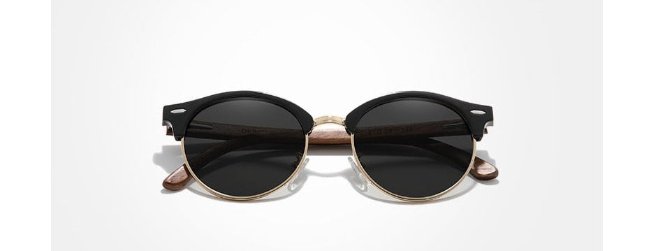 Women's Round 'Kacy' Wooden Sunglasses