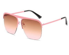 Women's Oversized Square Rimless 'Kassiani' Metal Sunglasses