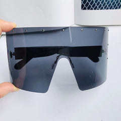 Women's Oversized Square 'Blackout' Plastic Sunglasses