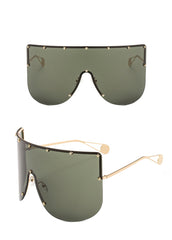 Women's Oversized 'Full Force' Rimless Square Sunglasses