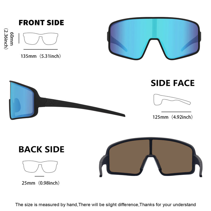 Unisex 'Blue Rain' Polarized Active Sport & Biking Sunglasses
