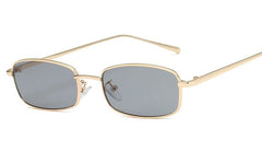 Women's Rectangle 'Yohana Sunshine' Metal Sunglasses