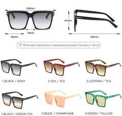 Women's Oversized Square 'Silky' Plastic Sunglasses