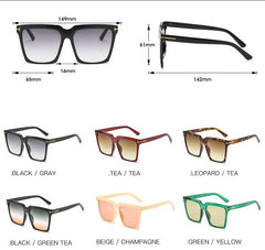 Women's Oversized Square 'Nod' Plastic Sunglasses