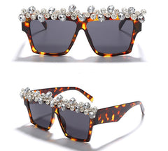 Women's Trendy Square 'Goddess' Diamond Sunglasses