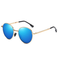 Unisex Folding Round 'The Stylish'  Metal Sunglasses