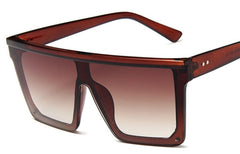 Women's  Oversized Square 'Trappy' Plastic Sunglasses