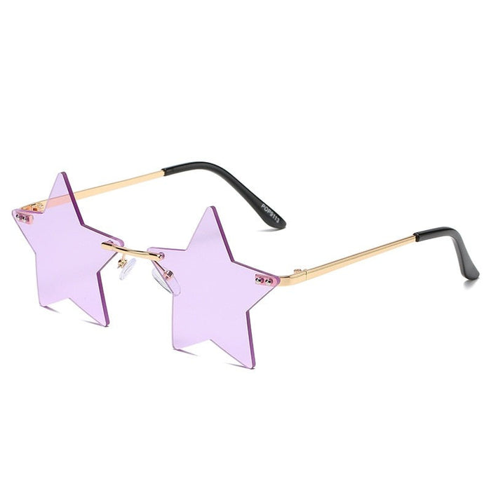 Women's Rimless Star 'Starfish' Metal Sunglasses