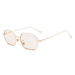 Men's Small Hexagonal 'Action' Metal Sunglasses