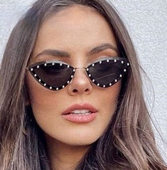 Women's Cat Eye 'Ava The Queen ' Metal Sunglasses