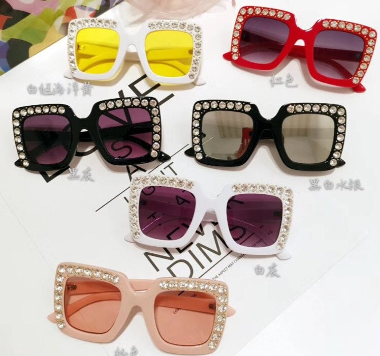 Kid's Girls Oversize 'Diamond Summer' Plastic Sunglasses